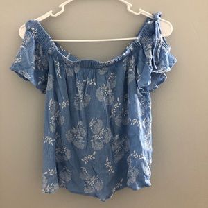 An XS off the shoulder top